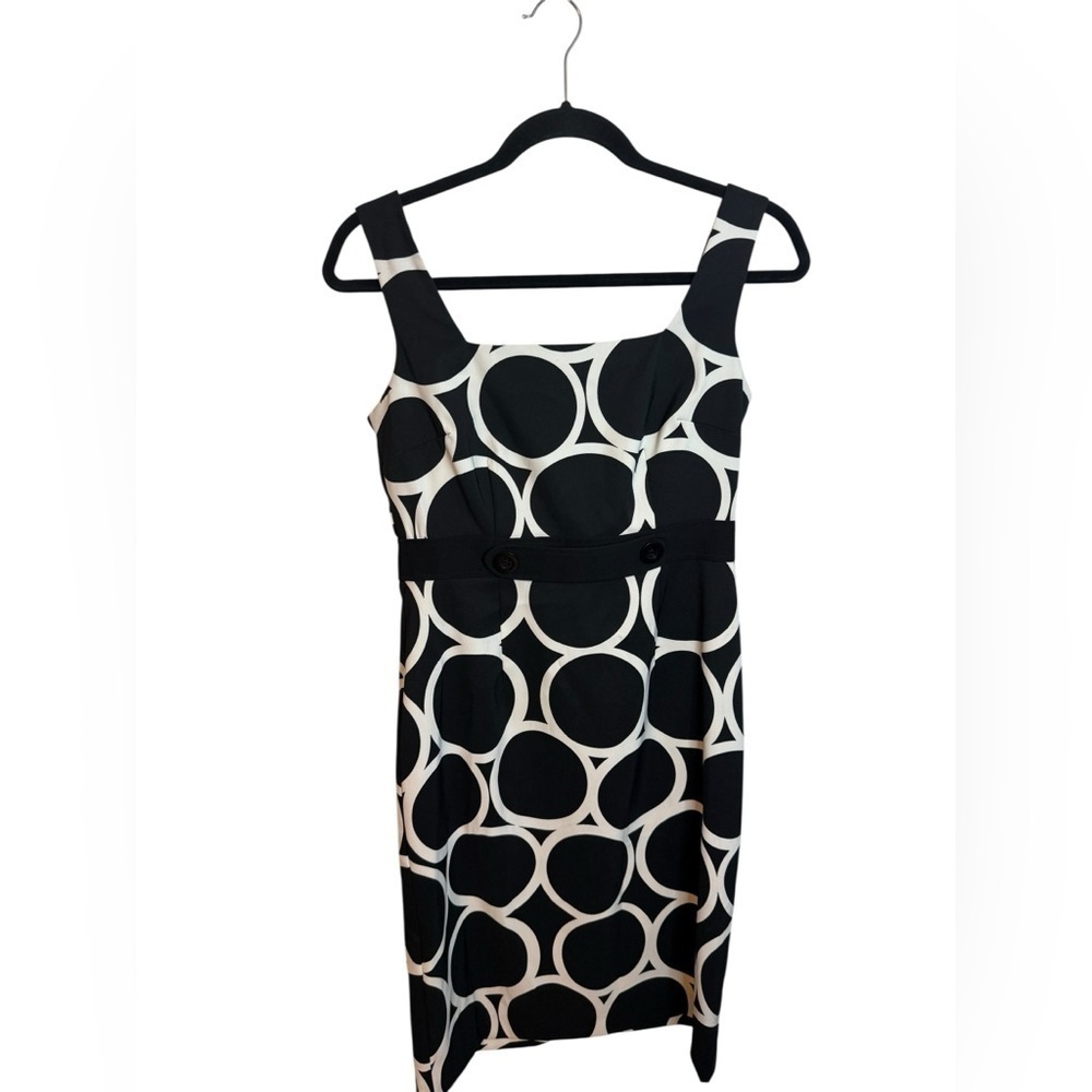 London Times Black & White Retro 80s Style Dress